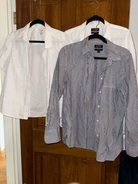 EUC Lot of 3 J Crew cotton button down shirts size 12 extra large